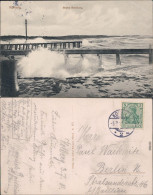 Ansichtskarte Kolberg Kołobrzeg Starke Brandung  - Strand 1913 - Pologne