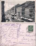Karlsruhe Kaiserstraße, Straßenbahn Und Geschäfte Ansichtskarte 1937 - Karlsruhe