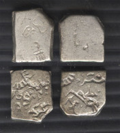 Mughal India Punch Mark Coins (PMC) Ca 100 AD Silver 3.5 Grams Each , Hard To Find. - Inde