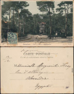 CPA 
Arcachon Arcaishon Place Et Statue De Bremontier 1906 - Autres & Non Classés