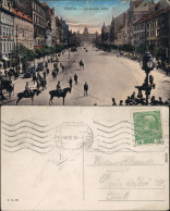 Prag Praha Wenzelplatz Vaclavske Nam Belebt - Coloriert 1913 - Tchéquie