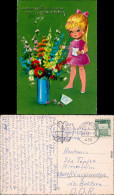  Blumenstraus Mit Blonden Mädchen 1968 - Anniversaire