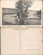 Warschau Warszawa Die Eisenbahnbrücke Während Der Sprengung 1917  - Pologne