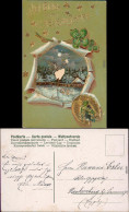  Neujahr, Goldrand - Hufeisen - Landschaft 1909 Goldrand - New Year