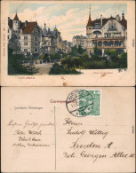 Karlsbad Karlovy Vary Straßenpartie Und Villen Im Westend Coloriert 1903 - Tchéquie