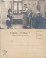 Ansichtskarte  Bauernstube Mit Frau Und Kindern Zu Tisch 1902 - Portraits