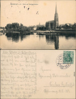 Sachsenhausen Frankfurt Am Main Blick Auf SPromenade Und Kirche 1914 - Frankfurt A. Main