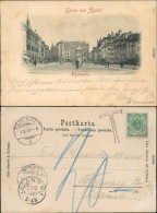 Ansichtskarte Bern Partie Auf Dem Marktplatz 1897  - Otros & Sin Clasificación