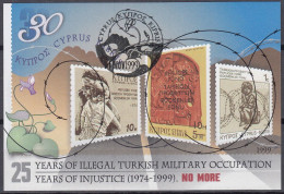 ZYPERN  Block 21, Gestempelt, 25 Jahre Türkische Besetzung Nordzyperns, 1999 - Used Stamps