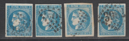 Er SERVI CASES 1 à 4 Du N°46B TBE Signées - 1870 Bordeaux Printing