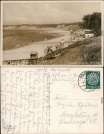 Ansichtskarte Stolpmünde Ustka Strandpartie - Hütte Und Strandkörbe 1934  - Pologne