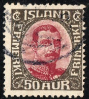 Island 1920 50 A King Frederik VIII Cancelled - Gebruikt