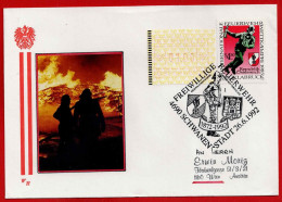 Brief Mit Stempel Freiwillige Feuerwehr Schwanenstadt  Vom 26.6.1992 - Lettres & Documents
