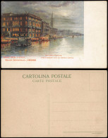 Cartoline Venedig Venezia Grand Hotel Italia Bei Mondschein 1911 - Other & Unclassified
