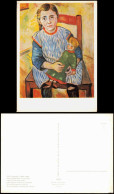 DDR Künstlerkarte OTTO NAGEL (1894-1967) Lotte (Mädchen Mit Puppe) 1973 - Schilderijen