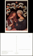 Kunst-Motivkarte: HAUSBUCHMEISTER (um 1445  1505) Gothaer Liebespaar 1973 - Ohne Zuordnung
