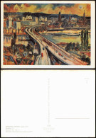 DDR Künstlerkarte Künstler: GERHARD STENGEL (geb. 1917) Dresden Ansicht 1972 - Schilderijen