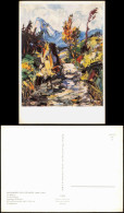 DDR Künstlerkarte Künstler: ALEXANDER VON SZPINGER (1889-1969) Im Allgäu 1970 - Schilderijen