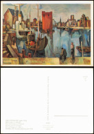 DDR Künstlerkarte Künstler: GERT POTZSCHIG Alter Hafen In Gdansk 1972 - Paintings