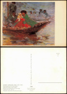 DDR Künstlerkarte ROBERT HERMANN STERL Kalmückenboot An Der Wolga 1966 - Peintures & Tableaux