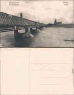 Ansichtskarte Warschau Warszawa Stadt, Kirche Ud Brücke 1918  - Pologne