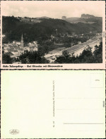 Ansichtskarte Bad Schandau Blick Auf Den Ort Mit Schrammsteine 1933 - Bad Schandau