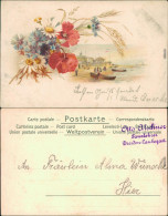  Glückwunsch / Grusskarten: Allgemein - Blumenstrauß - Strandpromenade 1903 - Other & Unclassified
