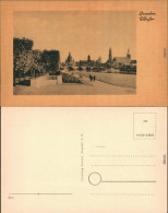 Ansichtskarte Dresden Palais Garten / Neustadt ElbUfer 1955 - Dresden
