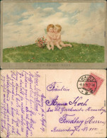 Ansichtskarte  Künstlerkarte: Engel - Der Erste Kuss 1919 - Peintures & Tableaux