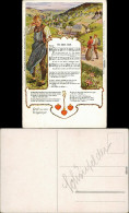 Ansichtskarte  De Biese Lieb Erzgebirge Liedkarte 1910 - Muziek