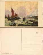 Ansichtskarte  Segelboote Auf Dem Meer - Stimmungsbild Italien 1930  - Zeilboten