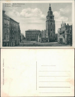 Postcard Krakau Kraków Straßenpartie, Rathausturm 1922  - Pologne