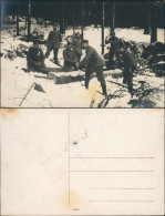 Foto  Soldaten Im Wald Beim Sägen - Privatfoto Ak 1916 Privatfoto  - Guerra 1914-18