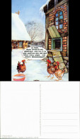 Ansichtskarte  Humor - Hühner Im Winter Vor Stall 2000 - Humor