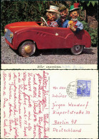 Ansichtskarte  Puppen Im Auto, Wir Vereisen 1965 - Voitures De Tourisme