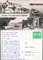 Ansichtskarte Usedom Hotel, Ruderboote Am Ufer, Straße Mit Autobus G1974 - Autres & Non Classés