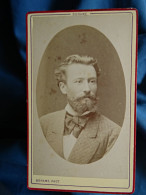 Photo CDV Boname  Besançon   Portrait Homme Barbu  CA 1880 - L454 - Oud (voor 1900)