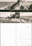 Ansichtskarte Kölpinsee (Usedom)-Loddin Strand, Boote, Schwäne 1974 - Other & Unclassified