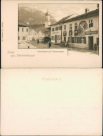Ansichtskarte Oberammergau Bemalte Häuser - Strassenpartie 1908  - Oberammergau
