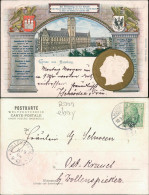 Ansichtskarte Hamburg Heraldik-Künstler-Litho - Besuch Kaiser Wilhelm 1904  - Autres & Non Classés