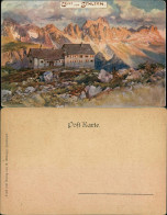 Cartoline Seis Am Schlern Siusi Allo Sciliar Künstlerkarte - Haus 1913  - Autres & Non Classés