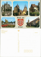 Erfurt Mehrbildkarte 6 Fotos Ua. Krämerbrücke, IGA, Rathaus Uvm. 1989 - Erfurt