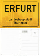 Erfurt Ortschild Motiv, Landeshauptstadt Thüringen, AK Ungelaufen 2005 - Erfurt