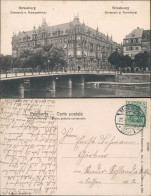 Straßburg Strasbourg Germania Und Königsbrücke, Straßenpartie 1910  - Straatsburg