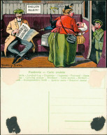 Ansichtskarte  Zug Abteil Künstlerkarte Scherzkarte Donadini Dresden 1911 - Humour