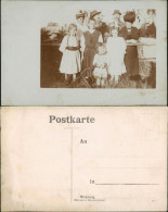 Menschen / Soziales Familienfoto, Kinder  Fotokunst Postkarte 1900 Privatfoto - Gruppen Von Kindern Und Familien