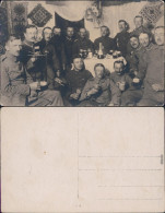 Soldaten Beim Biertrinken Privatfotokarte WK1 1916 - Guerre 1914-18
