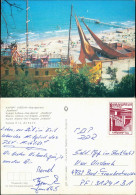 Postcard Albena Албена Strand Mit Bar-Fregatte Arabela 1980 - Bulgarie