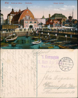 Ansichtskarte Kiel Hafen Fischhalle Feldpost IX Matr. Artl. Abtlg 1915 - Autres & Non Classés