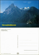 Luzern  Vierwaldstättersee Mit Kleinem Fahrgastschiff Und Alpen Panorama 1990 - Other & Unclassified